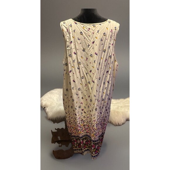 Old Navy Midi Dress Sleeveless Shift Style Plus Sz 2X Floral Cottage Lined - Picture 8 of 10